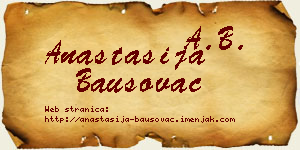 Anastasija Bausovac vizit kartica